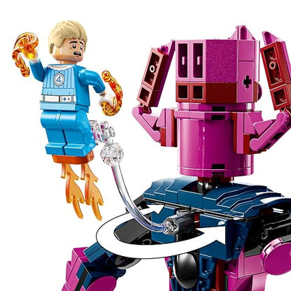 LEGO | Marvel Cuatro Fantásticos vs. Figura para Construir de Galactus Set de Juguetes Construibles con la Mole, la Mujer Invisible y la Antorcha Humana, Regalo para Niños 76316