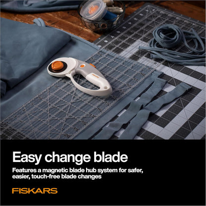 Fiskars Easy Change DuoLoop - Cortador rotativo (45 mm/60 mm)