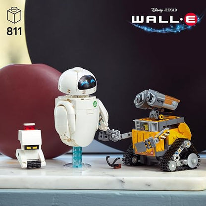 LEGO Disney y Pixar Wall-E y Eve - Model Kit de Construcción para Adultos, Años 18+ - Regalo para Fans, Mujeres y Hombres - Decoración para Estante - 43279