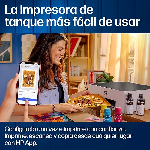 HP Impresora Smart Tank 210, Tinta Continua, Color, Wi-Fi,USB, Bluetooth, Dúplex (Doble Cara) Manual, Impresión Smart App, hasta 2 años de Garantía* (3D4L3A)
