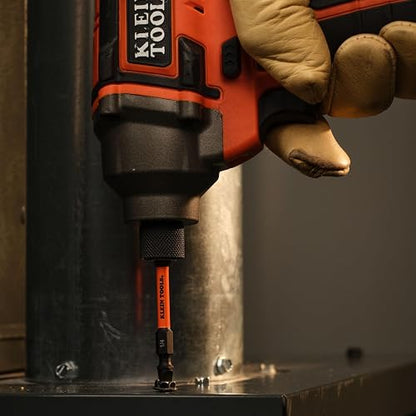 Klein Tools 32315HD Destornillador de matraca de múltiples puntas 15 en 1, clasificado por impacto, 7 puntas de zona de torsión ProFlex de doble extremo, tuerca de 1/4 pulgada, 8 piezas