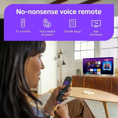 ROKU Streaming Stick 4K | Dispositivo de transmisión 4K/HDR/Dolby Vision con Control Remoto de Voz y Controles de TV