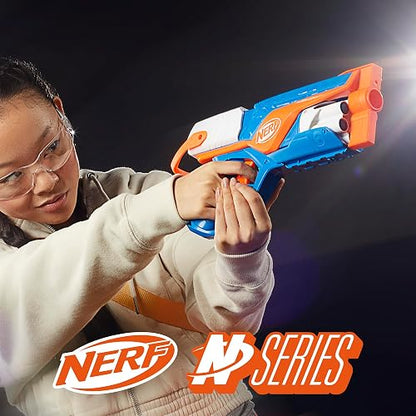 NERF N Series - Lanzador Agility - 12 Dardos N1 - Solo compatibles con los lanzadores N Series - Cilindro de 6 Dardos - Juegos para el Aire Libre