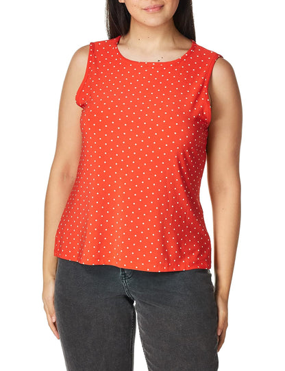Anne Klein Camiseta sin Mangas Cuello Redondo Blusas para Mujer