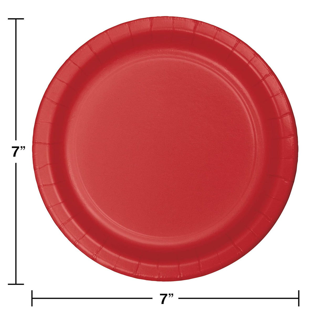 Creative Converting Paquete económico de 75 platos de postre de papel, rojo clásico -