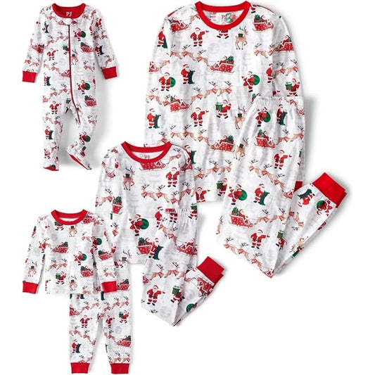 The Children's Place Family Matching Christmas Holiday Pajamas Sets, Snug Fit 100% Cotton, Adult, Big Kid, Toddler, Baby