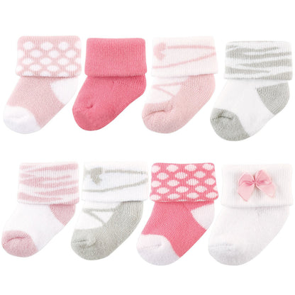Luvable Friends Paquete de 8 Calcetines de Rizo para Bebé, Unisex - 0-6 Meses - Ballet