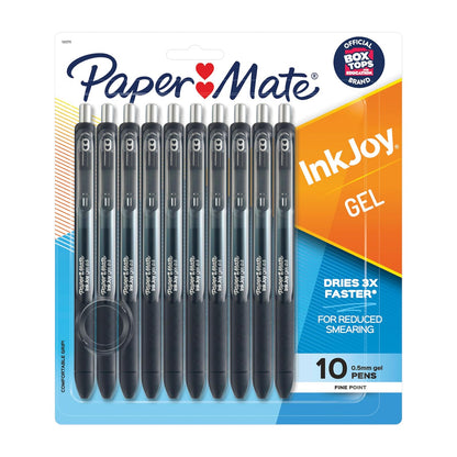 Paper Mate InkJoy Bolígrafos de Gel, Punto Fino - 10 Unidad (Paquete de 1) - Punta fina