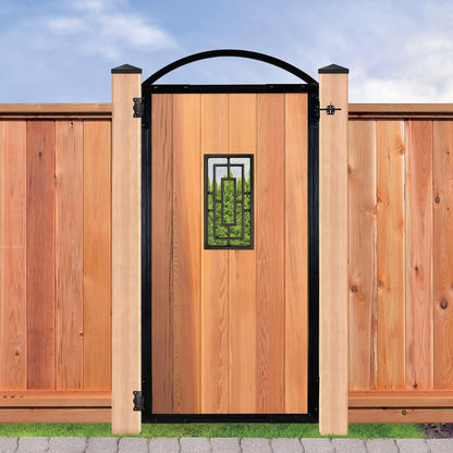 Nuvo Iron Inserto decorativo para vallas, puertas, hogar, jardín, rectangular, 9 x 17 pulgadas, negro