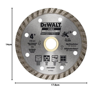 DEWALT DW47400HP Disco Diamantado Turbo 4 x 7/8-5/8 pulg