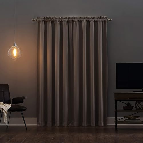 Sun Zero Panel de Cortina de Aros, con Estampado, con Aislamiento térmico, eficiente energéticamente, Piedra, 52" x 84", 1