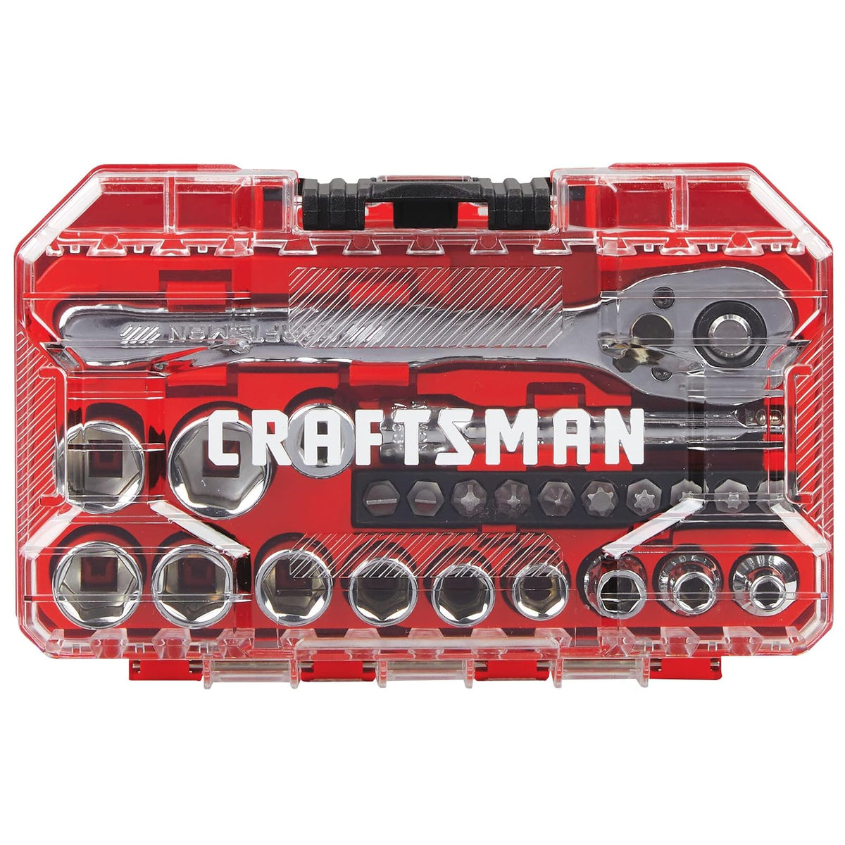 CRAFTSMAN Juego de llaves de 24 piezas, unidad de 1/4 pulgadas, métrica, incluye caja de almacenamiento (CMMT12110LZ)