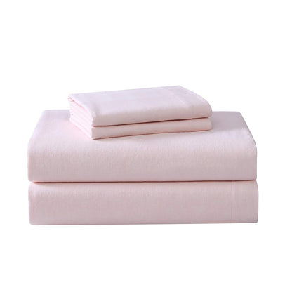 Laura Ashley Juego de Sábanas de Franela 100% Algodón - Reina - Rubor brillante