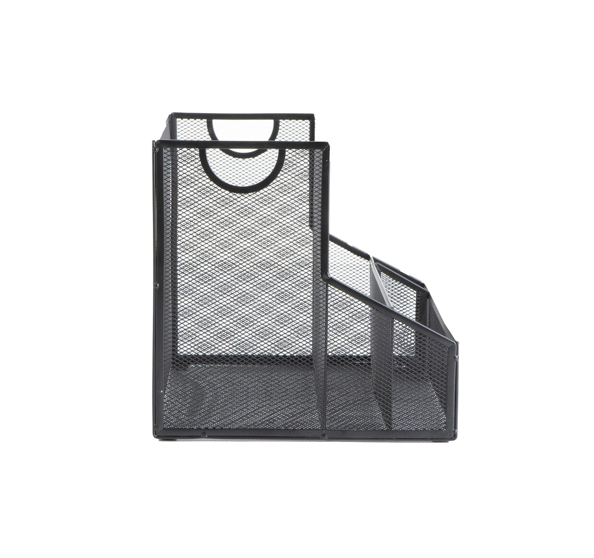 Mind Reader Desktop Organizer, Vertical File Storage, Letter Size, Office, Metal Mesh, 12.15"L x 9.5"W x 9.5"H, Black