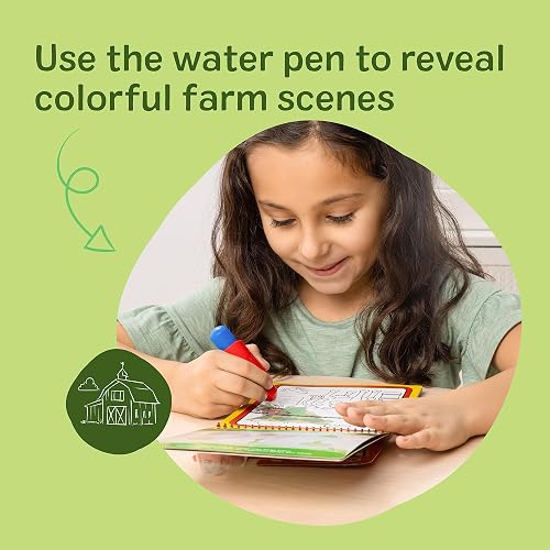 Melissa & Doug On the Go Water Wow! En la granja (Bloc reutilizable de actividades revela con agua, pluma gruesa de agua)