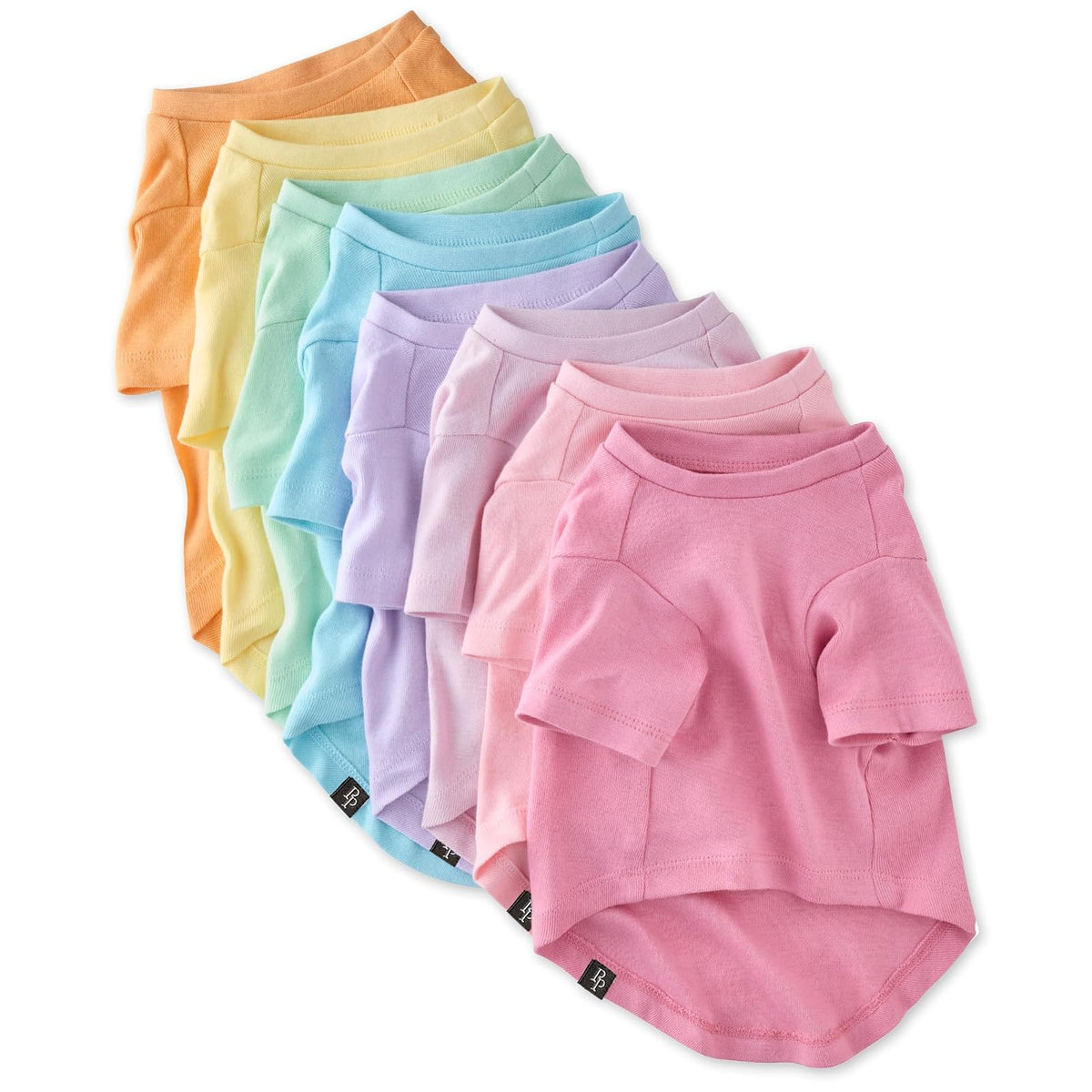 Pet Passion Paquete de 3 Playeras de Manga Corta para Perro, Algodón Orgánico - XX-Large - Rosa Arco Iris