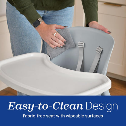 Chicco Zest™ - Silla alta plegable 4 en 1, silla de alimentación, silla para niños pequeños y taburete juvenil, multiusos, fácil de limpiar, color gris