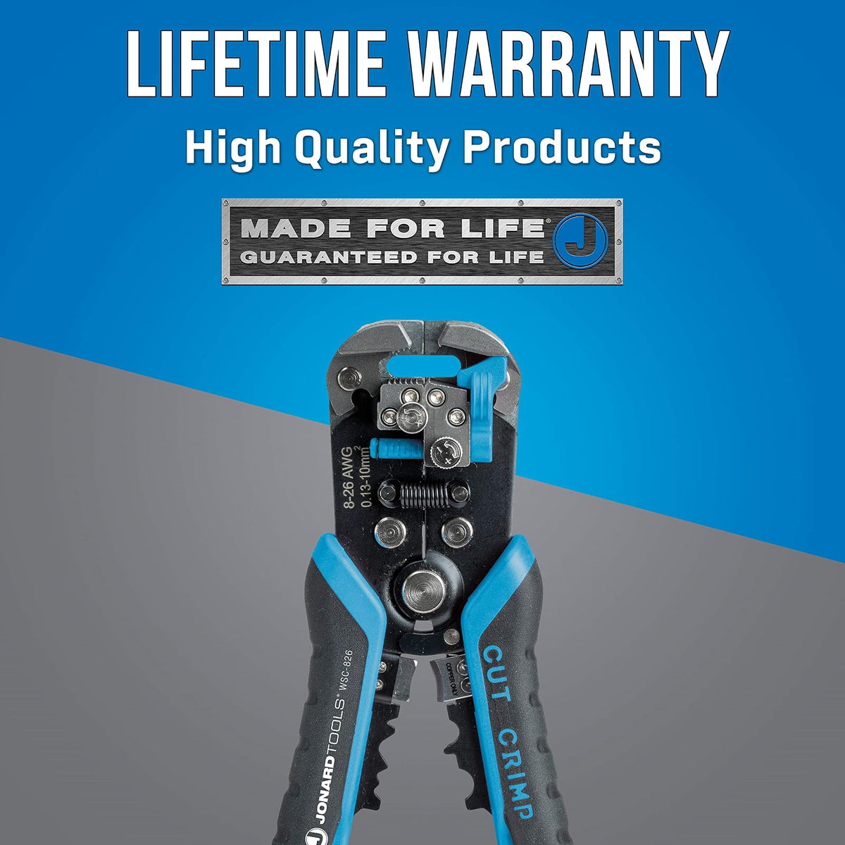 Jonard Tools WSC-826 - Pelacables y crimpadora ajustable, 8-26 Awg