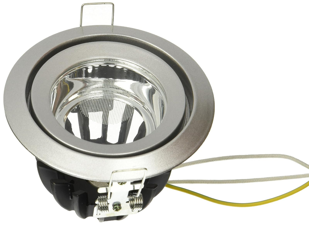 Estevez Downlight Empotrado Fijo 4 Pulg GU5.3/MR16 Blanco - Plata