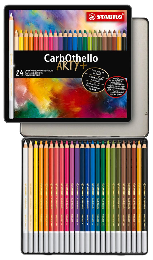 STABILO CarbOthello ARTY+ Lápiz Pastel Set de 24 piezas Multicolor Estuche Metalico