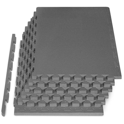 ProsourceFit Tapete de Ejercicio Rompecabezas de Espuma EVA - Grey - 1 inch - 24 Sq Ft - 6 Tiles - 61L x 61An x 1.9E cm