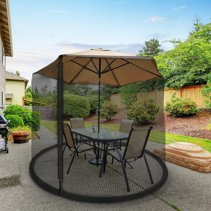 Pure Garden 82-5677C Patio Umbrella Cover Mosquito Netting Screen