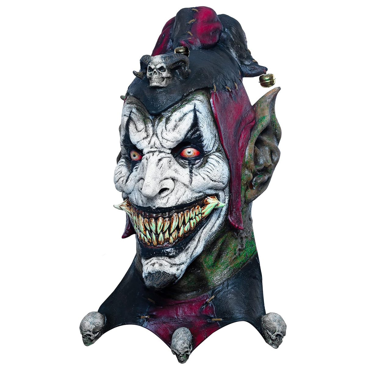 Jesterblin, Máscara de Duende Bufón Tenebroso, Máscaras de Clown Payasos Siniestros Ideal para Halloween y Fiestas de Disfraces