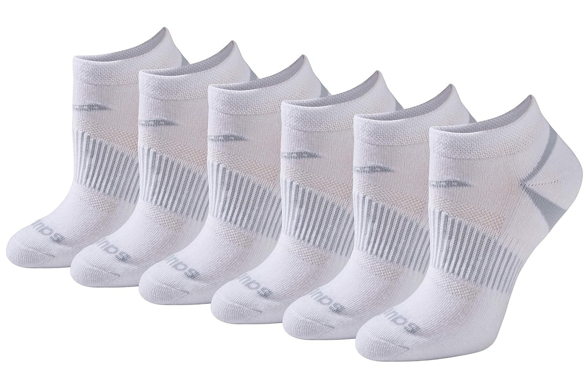 Saucony Calcetines para Mujer con Soporte de Arco - G - White Basic (6 Pares)