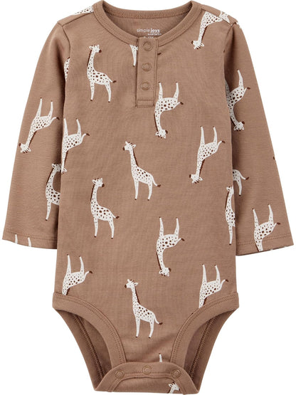 Simple Joys by Carter's 5-pack Long-sleeve Bodysuit Body Unisex bebé