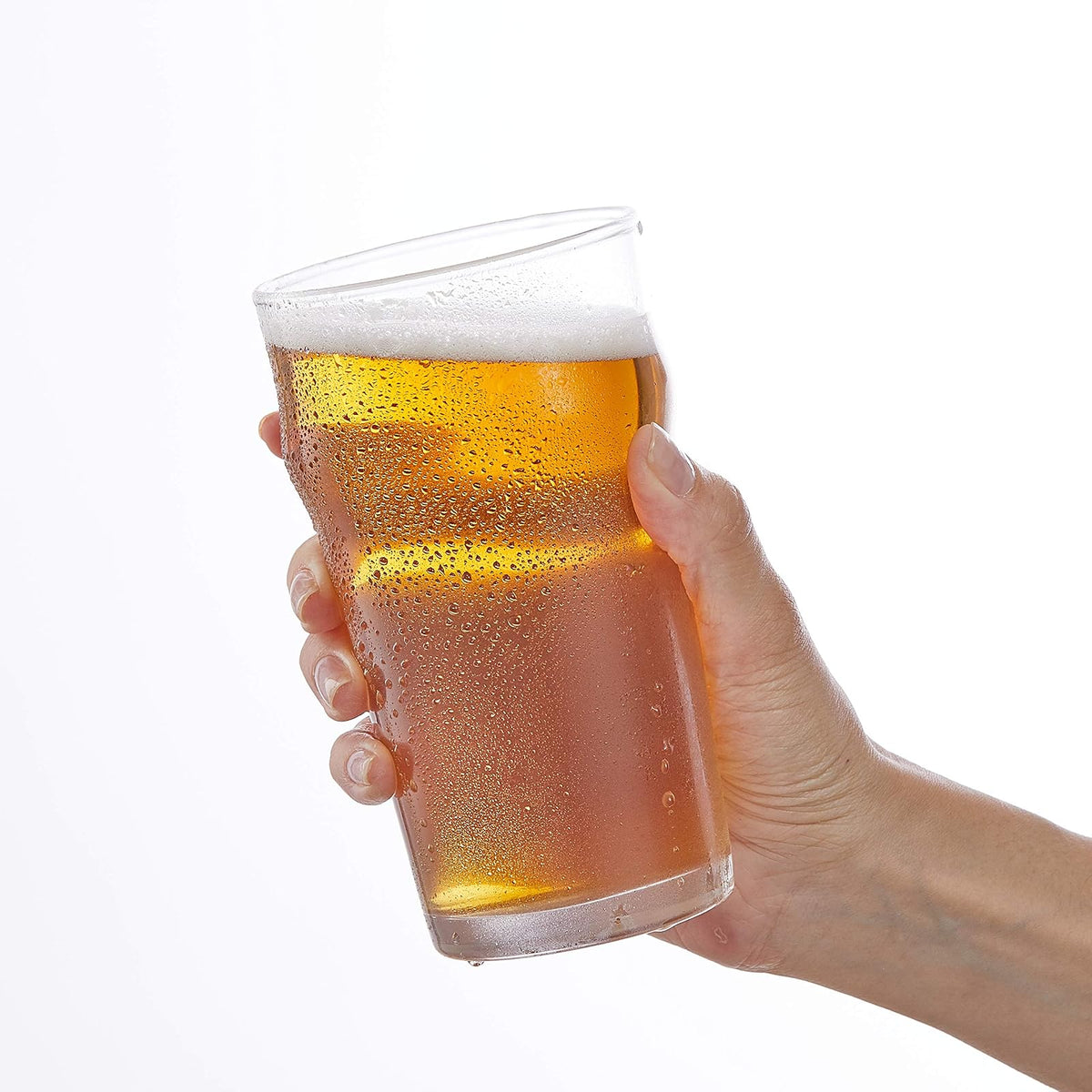 JoyJolt otorgar 19oz Cerveza Pint Juego de 4 vaso para cereza con capacidad en un pub tradicional