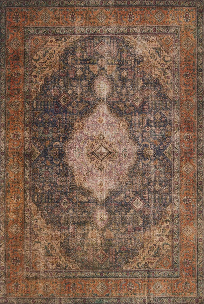 Loloi Tapete Tejido Estilo Vintage, Colección Loren - Plum - Multi - 3'9" x 2'3" (Rectangular)