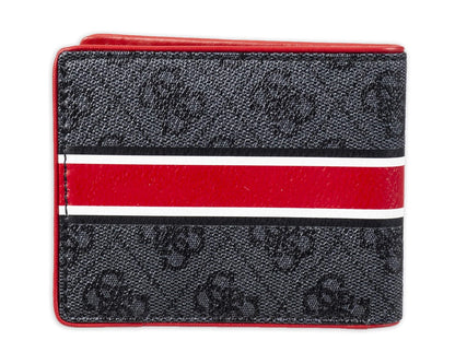 Guess portafolios delgada de piel para hombre