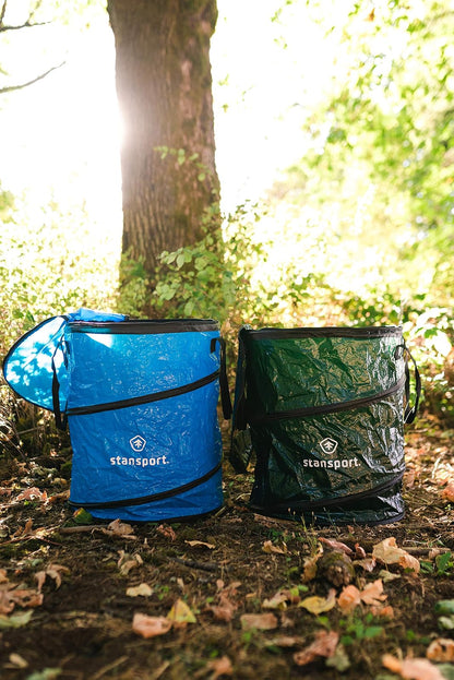 Stansport Collapsible Campsite Carry-All Trash Can, Green