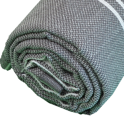 Bersuse - Manta para Cama o sofá (100% algodón, tamaño XL), diseño de Rayas, 61 x 82 Pulgadas, Color Gris