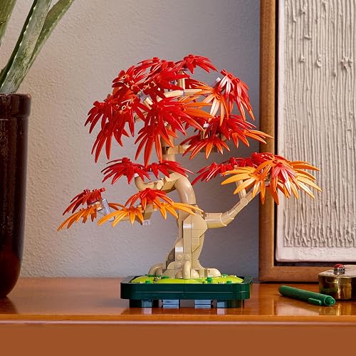 LEGO Bonsái de Arce Rojo Japonés Kit de Construcción de Planta Decorativa para Adultos, Set de Naturaleza, Idea para Regalo, Modelo de Exhibición Coleccionable 10348