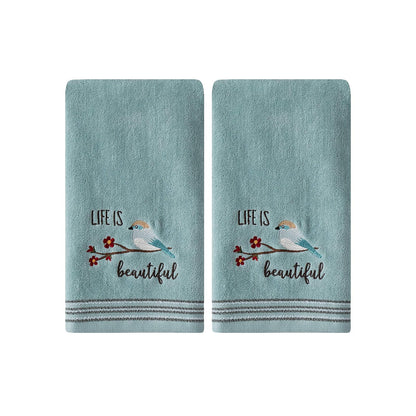 SKL HOME by Saturday Knight Ltd. Bless Your Heart, La Vida es Bella (Life is Beautiful), Agua (Aqua), 1 - Aqua - La vida es hermosa