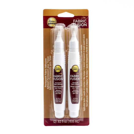 Aleene's Fabric Fusion Adhesivo para tela, Pegamento en lápiz para ropa, Transparente, 2pk, 1