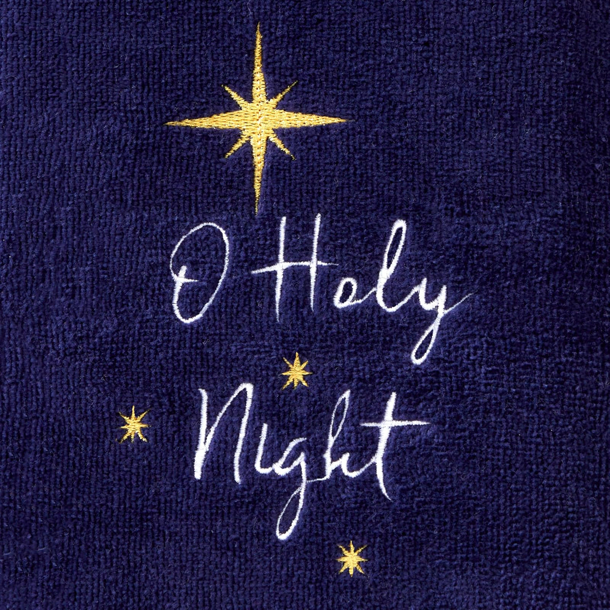 SKL Home Religious/Christmas/Winter O Holy Night Juego de 2 Toallas de Mano para baño/Cocina y Regalo, Color Azul Marino
