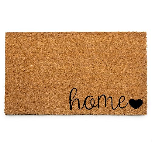 Plus Haven - Tapete de Coco para Puerta de Entrada para el hogar, 17.5 x 30 Pulgadas, Felpudo Resistente para Uso en Interiores y Exteriores, Duradero y ecológico