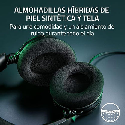 Razer Kraken V4 X Auriculares con Cable para Juegos: Altavoces de 40 mm - Micrófono Cardioide - Almohadillas de Espuma con Memoria - Iluminación RGB Chroma - Cable Tipo C y Tipo A - para PC, Mac, PS5