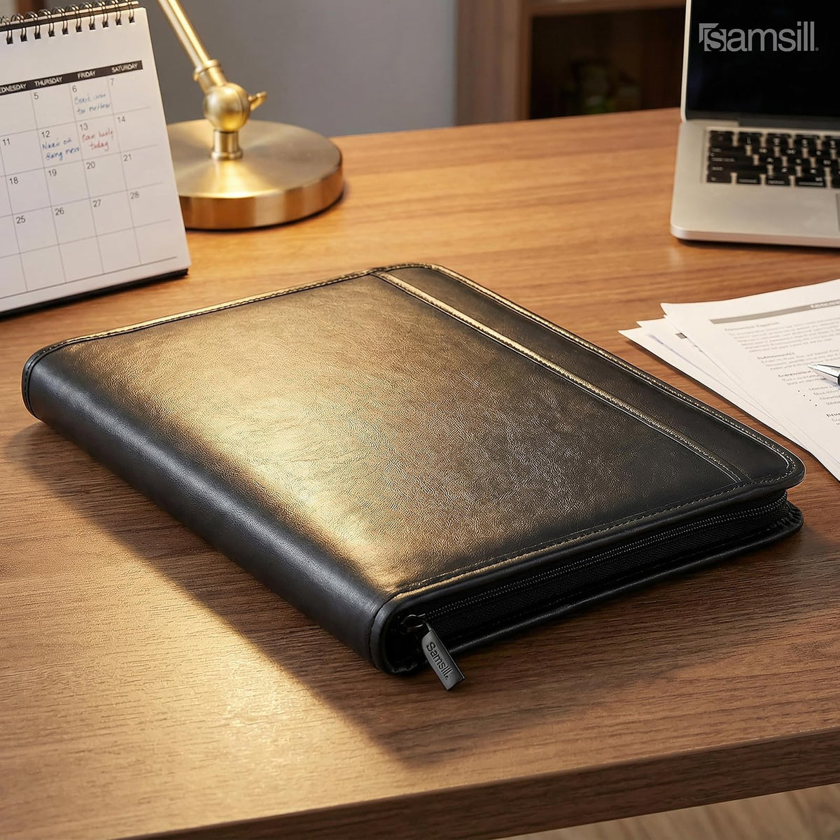 Samsill Padfolio Profesional Con Portapapeles, Carpeta de Anillos 0.5 Pulgadas y Funda Tablet 10.1