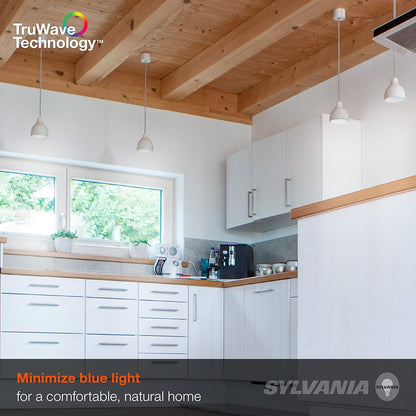 SYLVANIA LED TruWave Natural Series Decor G16.5 Bombilla de 60 W equivalente a 5.5 W, base de candelabro regulable esmerilado 5000 K, 2 unidades