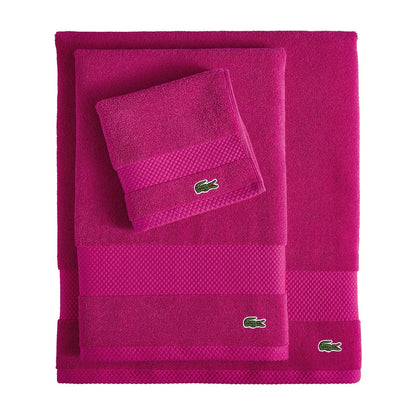 Lacoste Heritage - Toalla de baño de algodón Supima Magenta, 76.2 x 137.2 cm