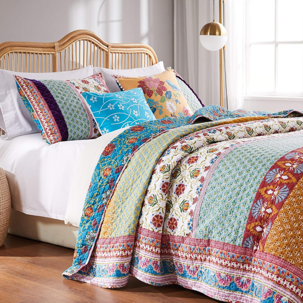 Greenland Home Thalia Juego de edredón, Multicolor, King, 1