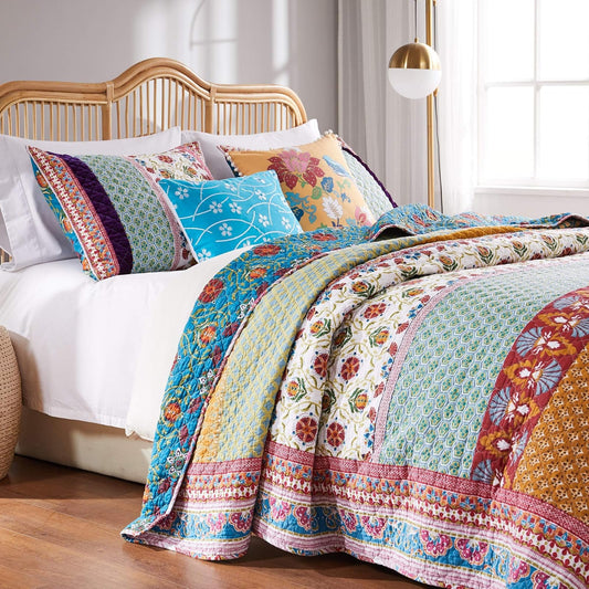 Greenland Home Thalia Juego de edredón, Multicolor, King, 1