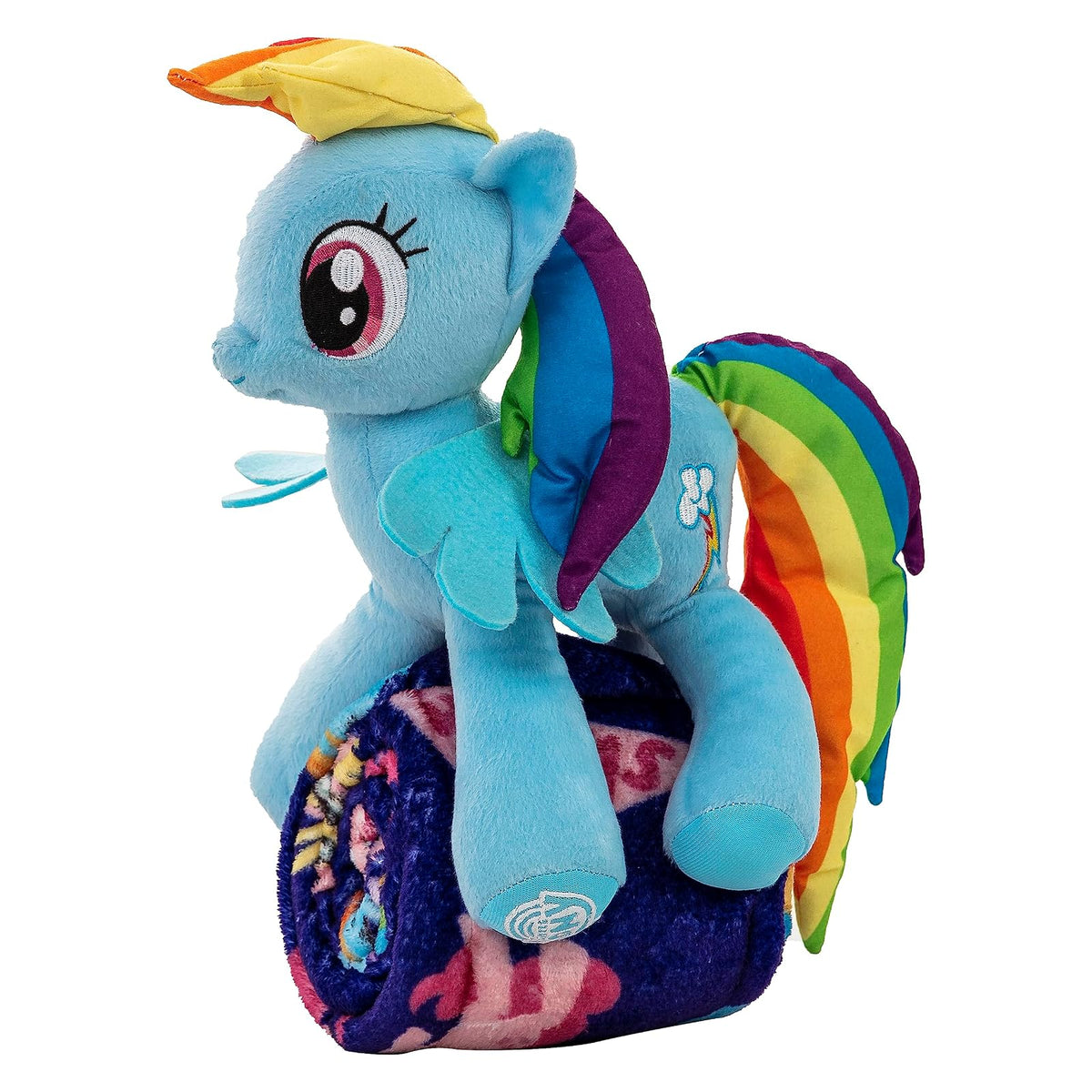 Northwest Character Hugger - Juego de Manta de Almohada y Tacto de Seda, 40 x 50 Pulgadas, My Little Pony - Cute Rainbow Dash