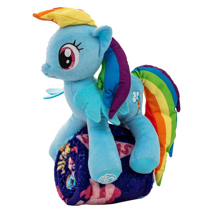 Northwest Character Hugger - Juego de Manta de Almohada y Tacto de Seda, 40 x 50 Pulgadas, My Little Pony - Cute Rainbow Dash