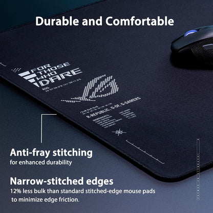 ASUS ROG Sheath II XXL - Alfombrilla de Mouse para Juegos - 35.4 x 15.7 Pulgadas, Tela de enfriamiento Avanzada, Superficie de Tela Textil 1.5 Veces más Suave, Bordes duraderos con Costuras Planas