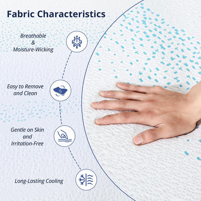 EGOHOME - Colchón Individual de 6 Pulgadas para niños, Espuma viscoelástica de Gel con carbón, sin Fibra de Vidrio, Certificado CertiPUR-US, regulador de Temperatura, Funda Lavable, Mediana Firme