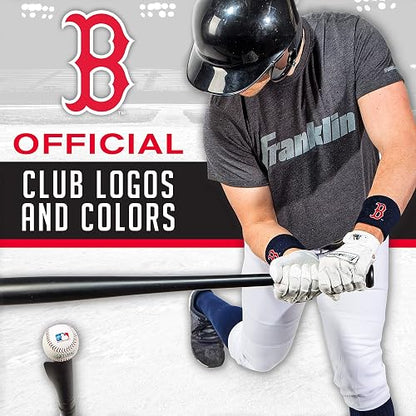 Franklin Sports MLB Team Licensed Baseball Wristbands - MLB Team Logo Sweat Wristbands - Great for Costumes + Uniforms - Pair
